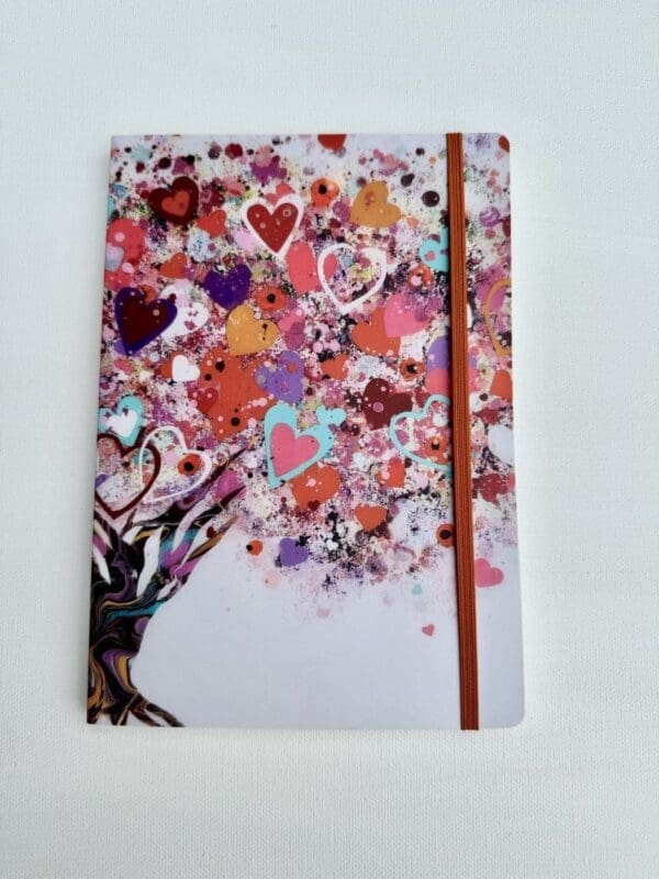 Tree of hearts notebook by Sara Otter, Little Dot Art